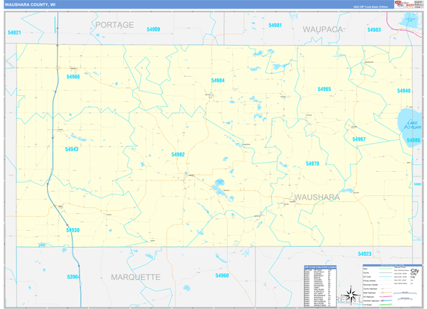 Waushara County Digital Map Basic Style