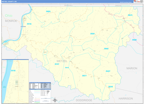 Wetzel County Digital Map Basic Style