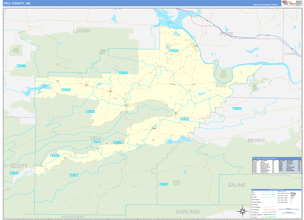 Yell County Digital Map Basic Style