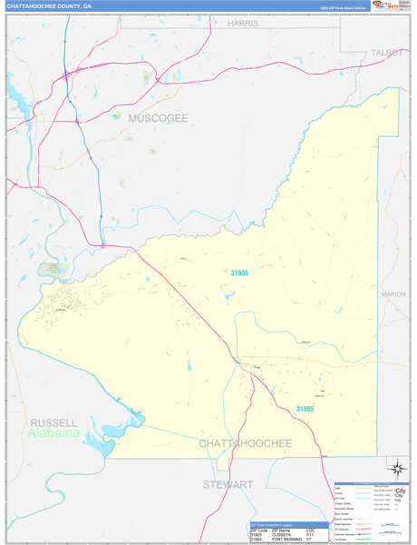 Chattahoochee Wall Map