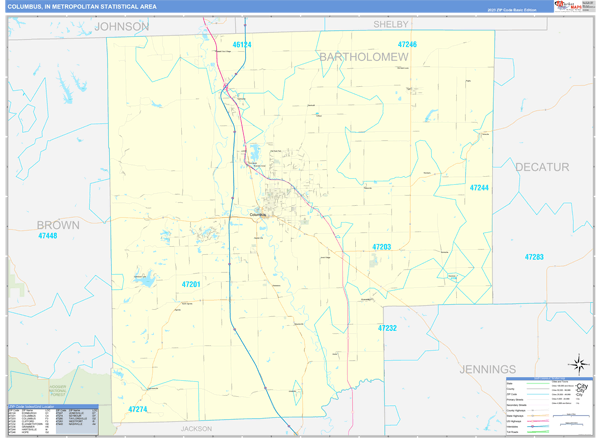 Columbus Metro Area Digital Map Basic Style