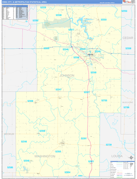 Maps of Iowa City Metro Area Iowa - marketmaps.com