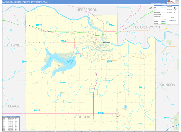 Lawrence Metro Area Digital Map Basic Style