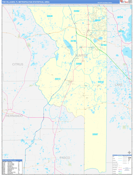 Zip Code Map The Villages Fl - United States Map