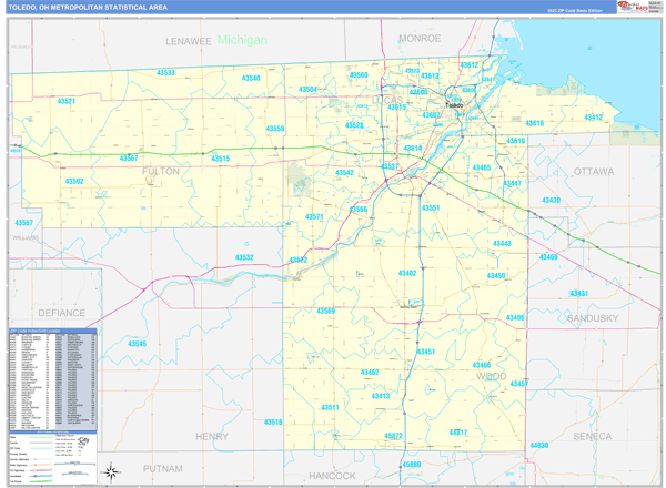 Toledo Metro Area Map Book Basic Style