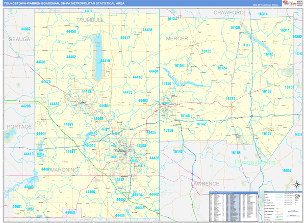 Youngstown Ohio Zip Code Map Maps Of Youngstown-Warren-Boardman Metro Area Ohio - Marketmaps.com