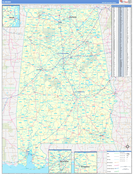 Alabama State Map Book Basic Style