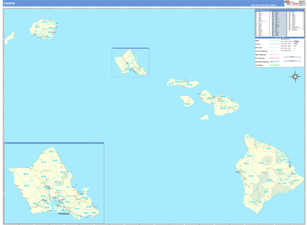 Hawaii State Map Book Basic Style