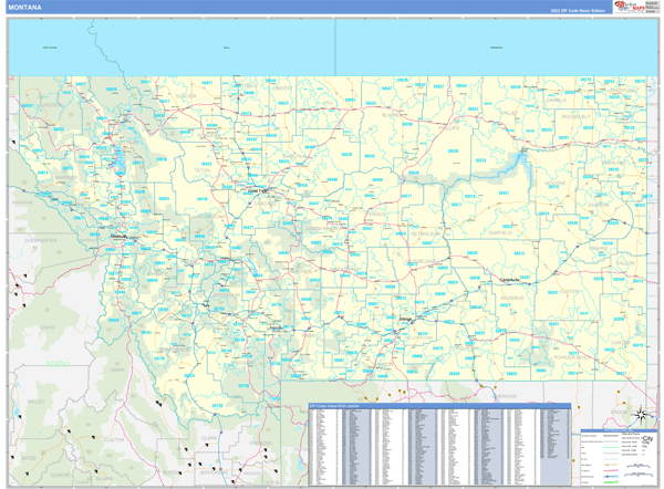 Montana State Digital Map Basic Style