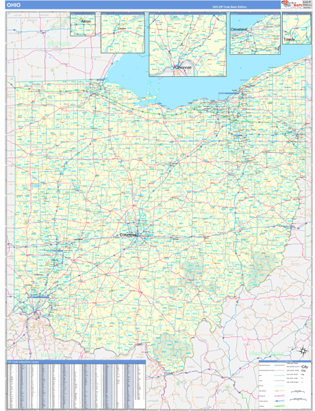 Ohio State Digital Map Basic Style