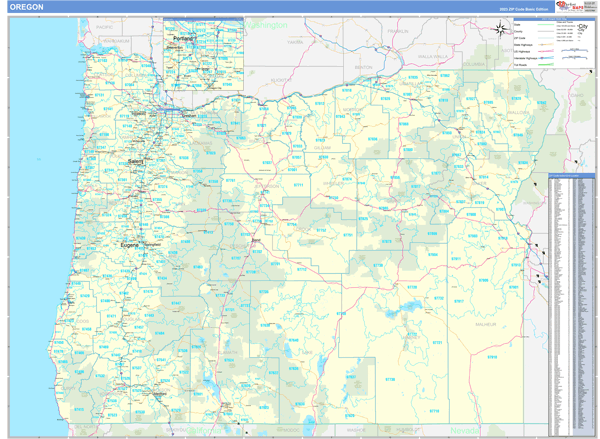 Oregon State Digital Map Basic Style