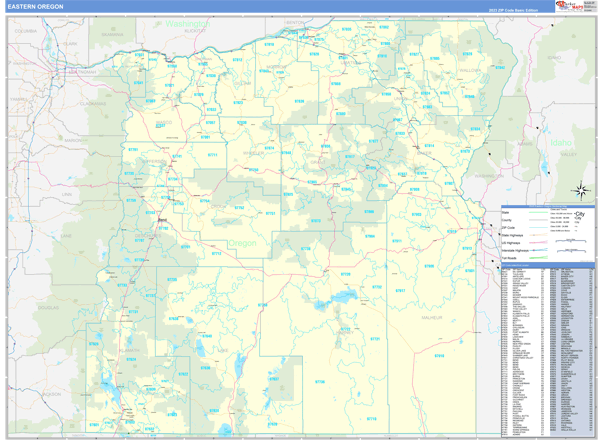 Oregon Eastern Sectional Map