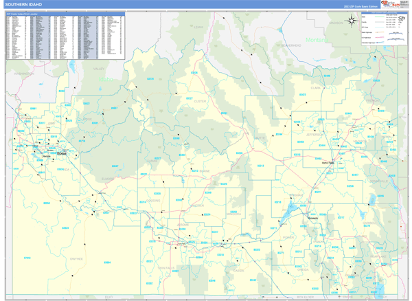 Idaho Southern  Wall Map