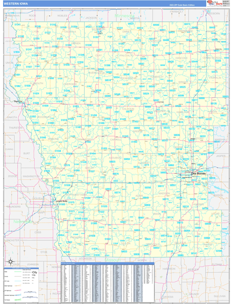 Iowa Western  Wall Map