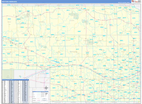Nebraska Western Sectional Map