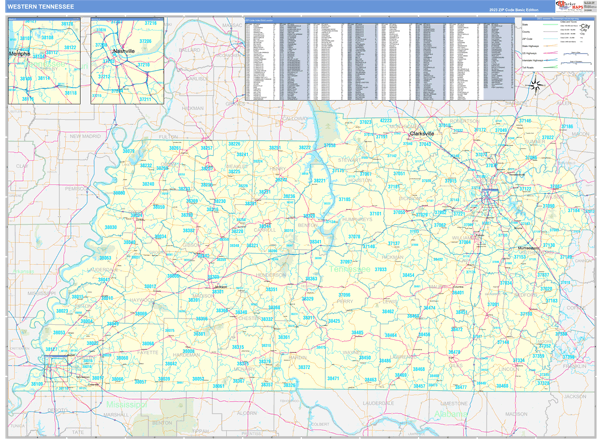 Tennessee Western Sectional Map