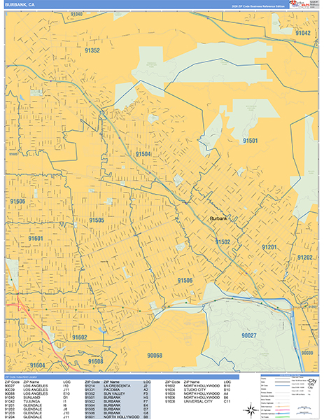Burbank Map Basic Style