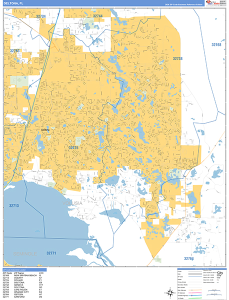 Deltona, FL Zip Code Map
