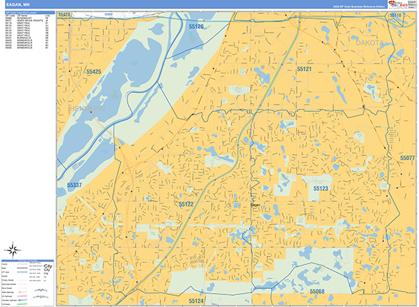 Eagan, MN Zip Code Map