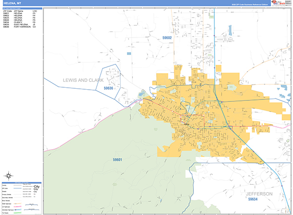 Helena City Digital Map Basic Style