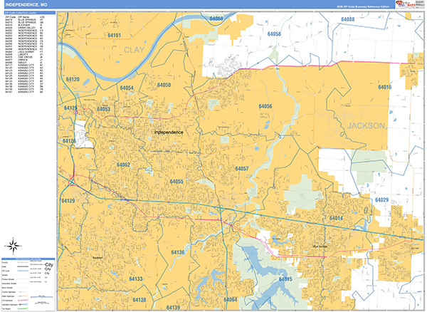 Independence, MO Zip Code Map