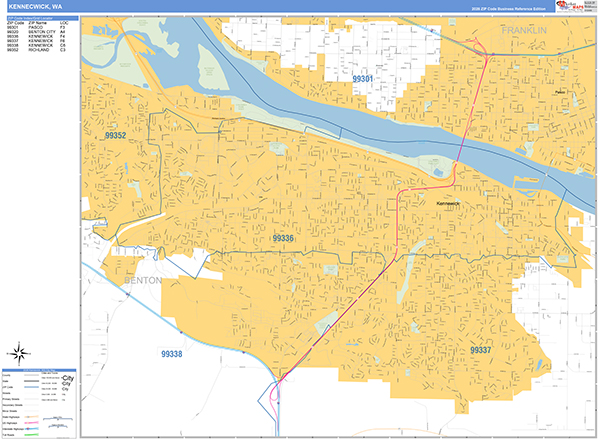 Kennewick, WA Zip Code Map
