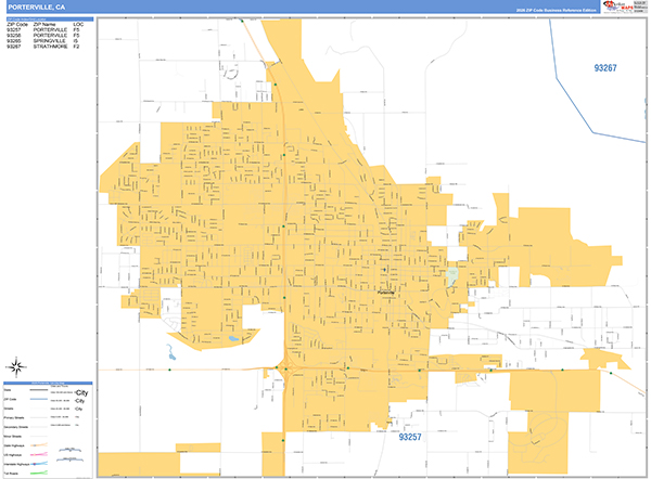 Porterville Map Basic Style
