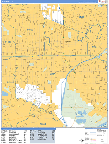 Rosemead Map Basic Style