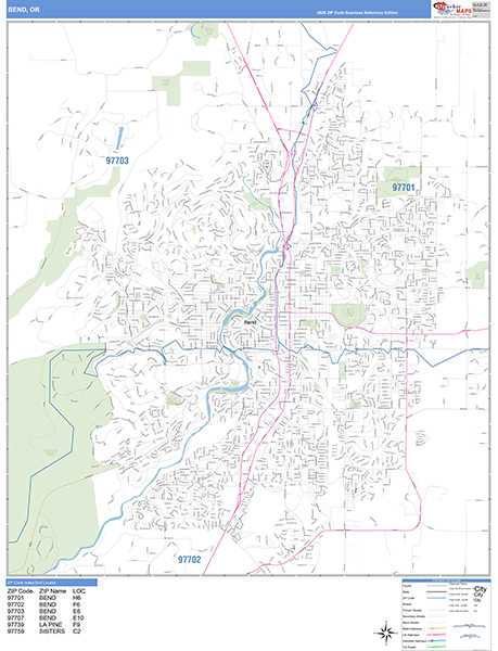 Bend Wall Map