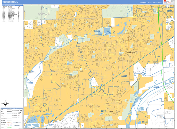 Bolingbrook Wall Map