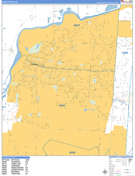 Middletown Wall Map