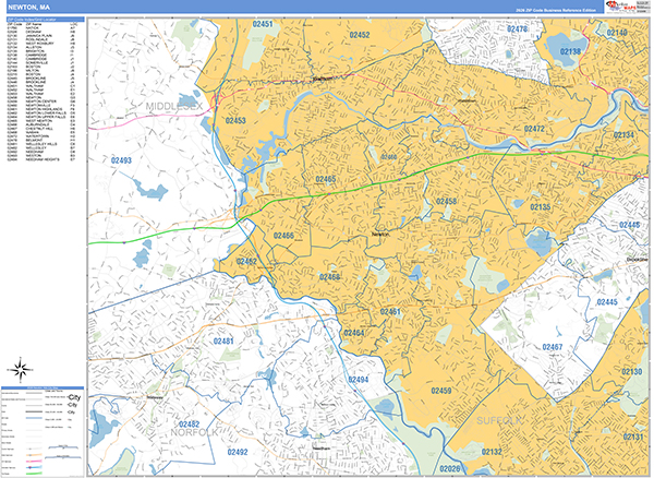 Newton Wall Map