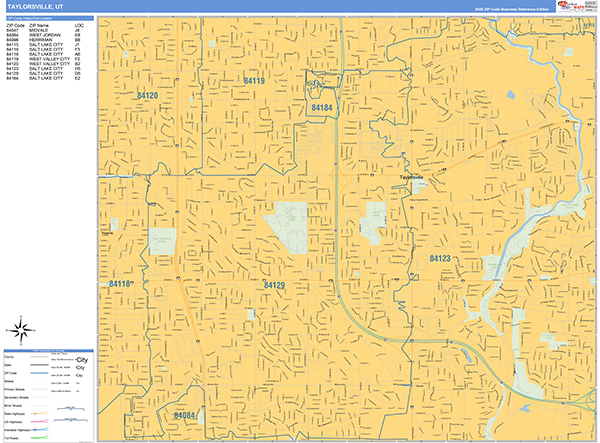 Taylorsville Wall Map