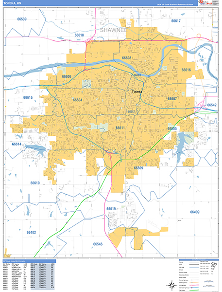 Topeka Wall Map