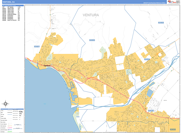 Ventura Wall Map