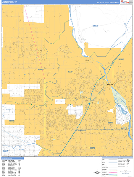 Victorville Wall Map