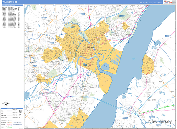 Wilmington Wall Map