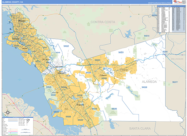 Alameda County, CA Map Basic Style
