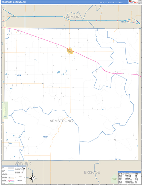Armstrong County, TX Zip Code Map