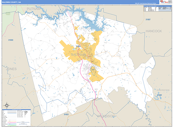 Baldwin County, GA Zip Code Map
