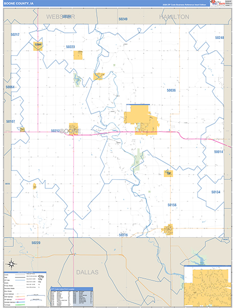 Boone County, IA Zip Code Map