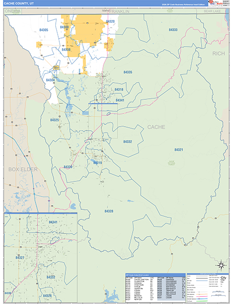 Cache County, UT Zip Code Map