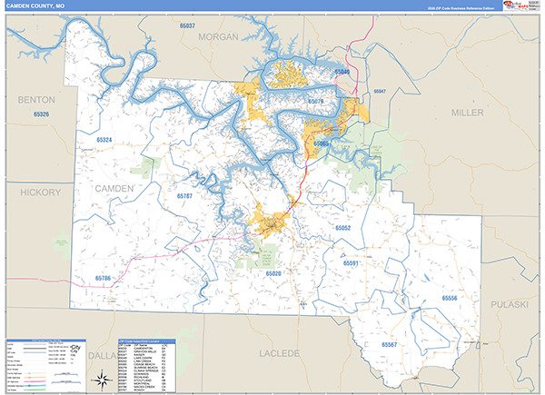 Camden County, MO Zip Code Map