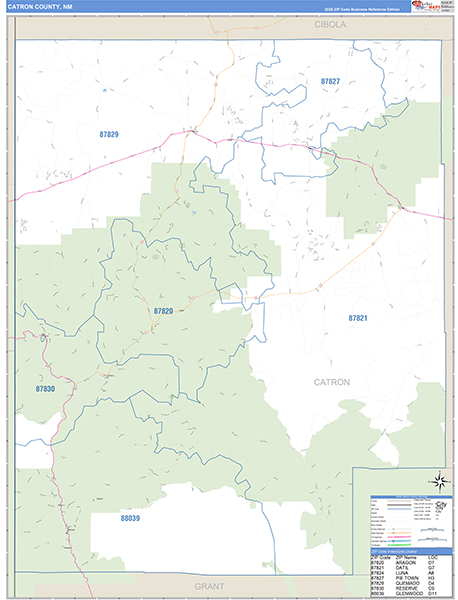 Catron County, NM Zip Code Map
