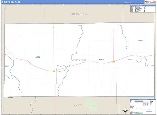 Cheyenne County, CO Zip Code Map