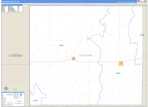 Cheyenne County, KS Zip Code Map