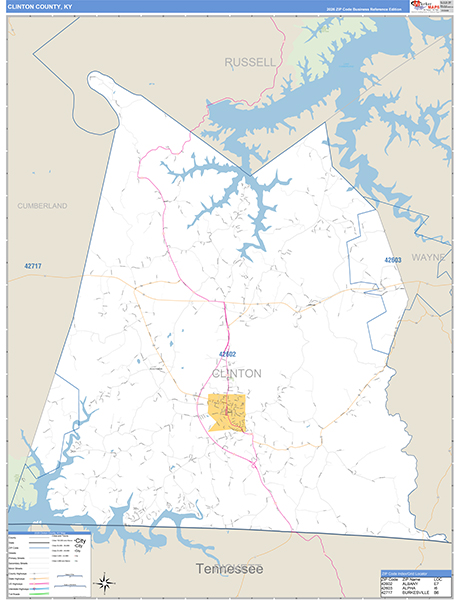 Clinton County, KY Zip Code Map