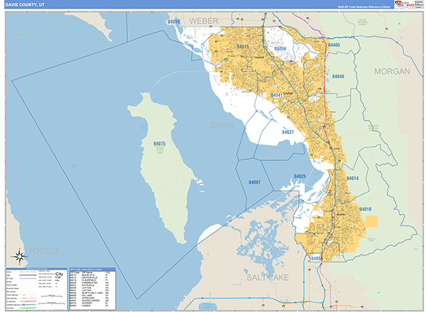 Davis County, UT Zip Code Map
