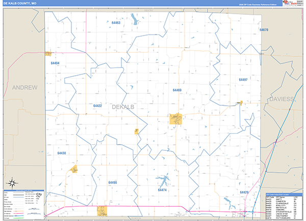 DeKalb County, MO Map Basic Style