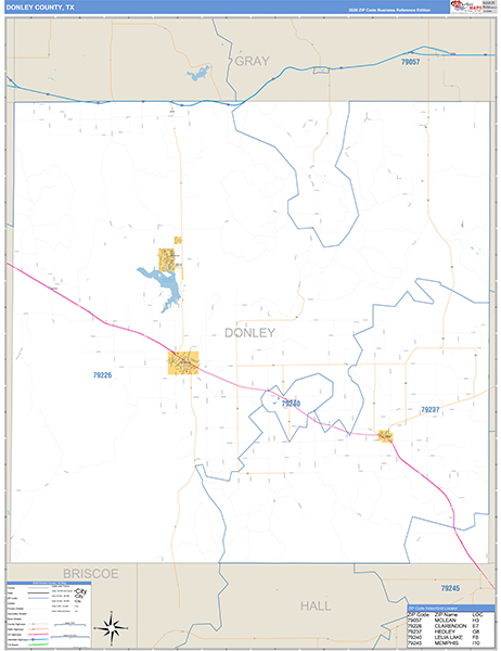 Donley County, TX Zip Code Map